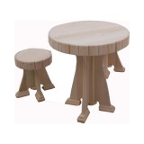 Набор мебели №2 Липа (стол и табуреты) для бани и сауны
